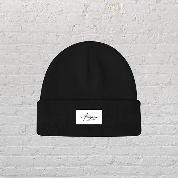 Womans black beanie