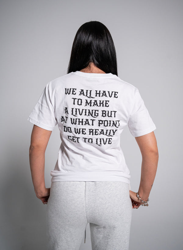 Meaningful white t-shirt